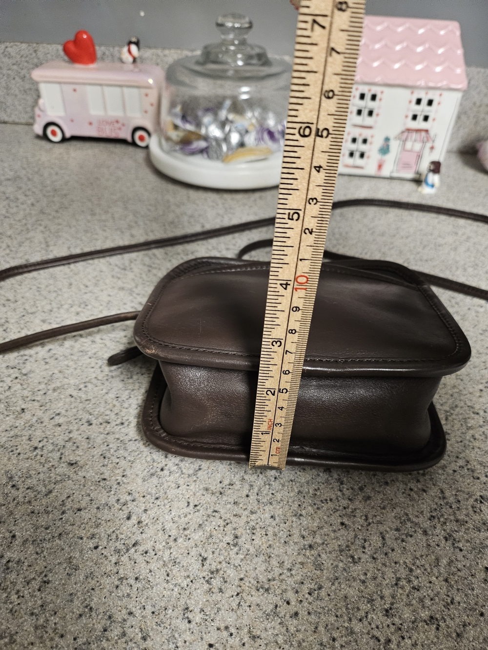 Unbranded Dark Brown Leather Messenger Crossbody - Picture 8 of 11